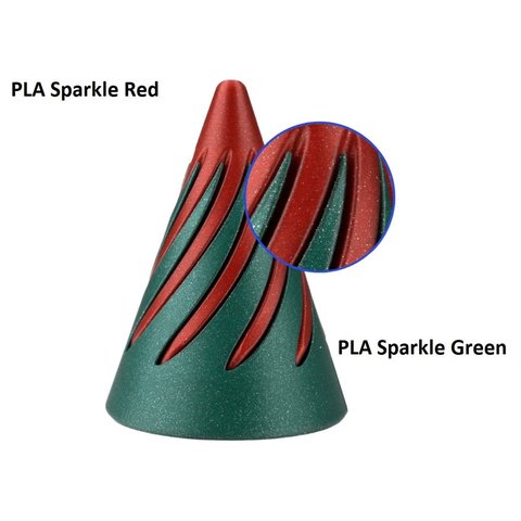 Філамент для 3D-принтера ELEGOO PLA Sparkle Red, 1 кг Прев'ю 1
