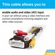 Video Cable 28 pin + AV input for Toyota Camry, Corolla, RAV4, Highlander, Tacoma, Tundra, Prius, Land Cruiser Preview 1