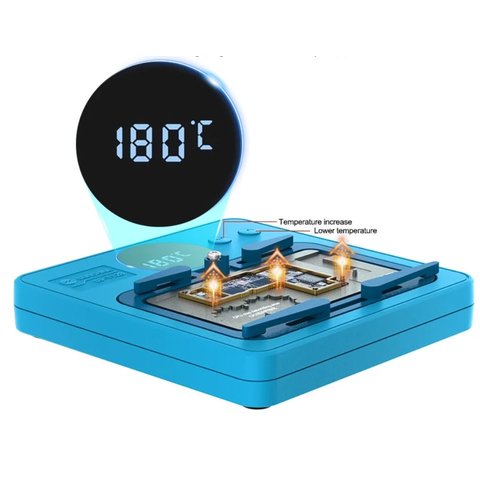 Plataforma de precalentamiento Sunshine SS-T12B + 11 Module  puede usarse con Apple iPhone 11, iPhone 11 Pro, iPhone 11 Pro Max, iPhone 12, iPhone 12 mini, iPhone 12 Pro, iPhone 12 Pro Max, iPhone 13, iPhone 13 mini, iPhone 13 Pro, iPhone 13 Pro Max, iPhone 14, iPhone 14 Plus, iPhone 14 Pro, iPhone 14 Pro Max, iPhone 15, iPhone 15 Plus, iPhone 15 Pro, iPhone 15 Pro Max, iPhone 16, iPhone 16 Plus, iPhone 16 Pro, iPhone 16 Pro Max, iPhone X, iPhone XS, iPhone XS Max, to repair the fingerprint scanner (Touch ID), para reparar placas base, para reparar Face ID, para limpiar CPU, para delaminación de placas PCB Vista previa  3