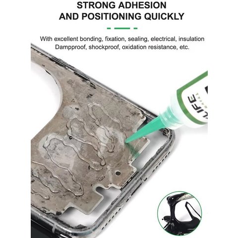 Adhesivo RELIFE RL-035A, poliuretano, transparente, para pegar tapas traseras, para marcos de pantalla, 5 ml Vista previa  3