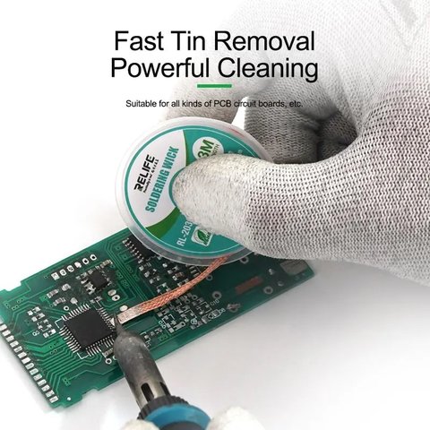 Malla para desoldar RELIFE RL-2030, (Ancho) 2.0 mm, d 3 m Vista previa  1