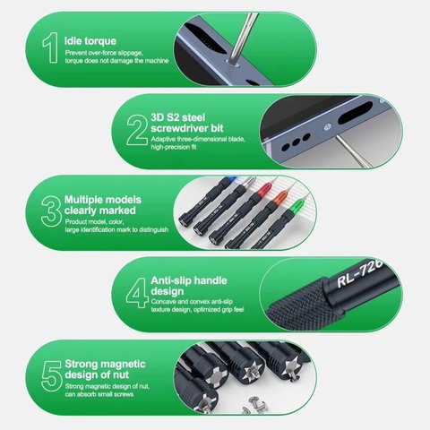 Destornillador de estría RELIFE RL-726 3D/T1, Torx Vista previa  6