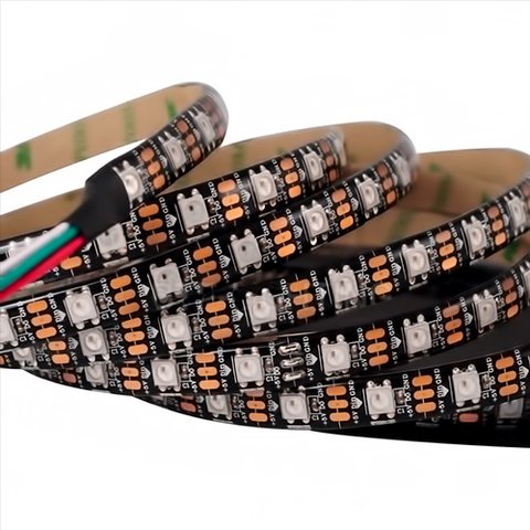 Светодиодная лента RGB SMD5050, WS2812B (c  управлением, IP65, 5 В, 60 диодов/м, 1 м) Превью 1