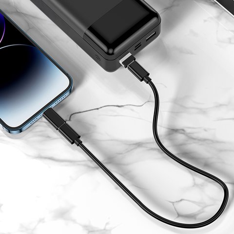 USB кабель Hoco U114, USB тип-C, USB тип-A, micro-USB тип-B, Lightning, 2xUSB тип-C, 28 см, 60 Вт, 3 A, чорний, з коробкою для зберігання, з дзеркалом, з адаптерами, 6 в 1, #6931474790750 Прев'ю 2