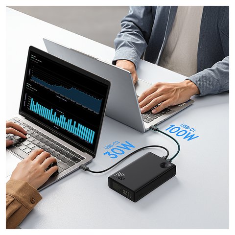 Power bank Baseus Adaman, 24000 мАч, 140 Вт, черный, Power Delivery (PD), #P10021508113-00 Превью 1