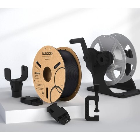 Филамент для 3D-принтера ELEGOO PLA-CF, Black 1 кг Превью 3