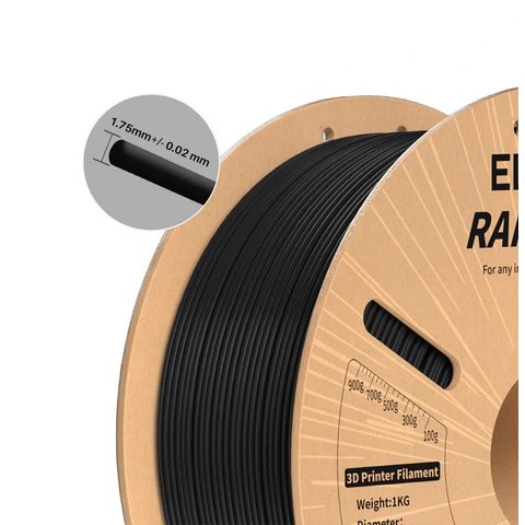 Филамент для 3D-принтера ELEGOO RAPID PLA+, черный (black), 10 кг Превью 2