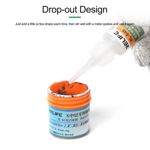 Растворитель RELIFE RL-548, для обновления паяльной пасты, 10 мл Превью 3