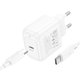 Сетевое зарядное устройство Hoco CS53A, 25 Вт, Power Delivery (PD), белый, c кабелем USB тип-C к USB тип-C, 1 порт, #6942007631501 Превью 5